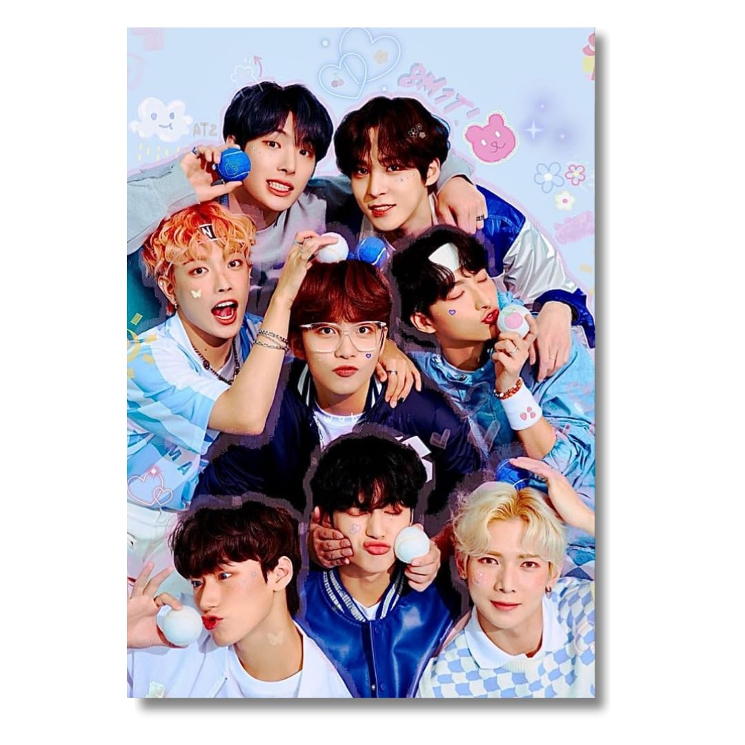 ATEEZ キャンパスボード ATEEZ | K Pop Posters for Wall | Idol Group | 400 GSM | Gloss